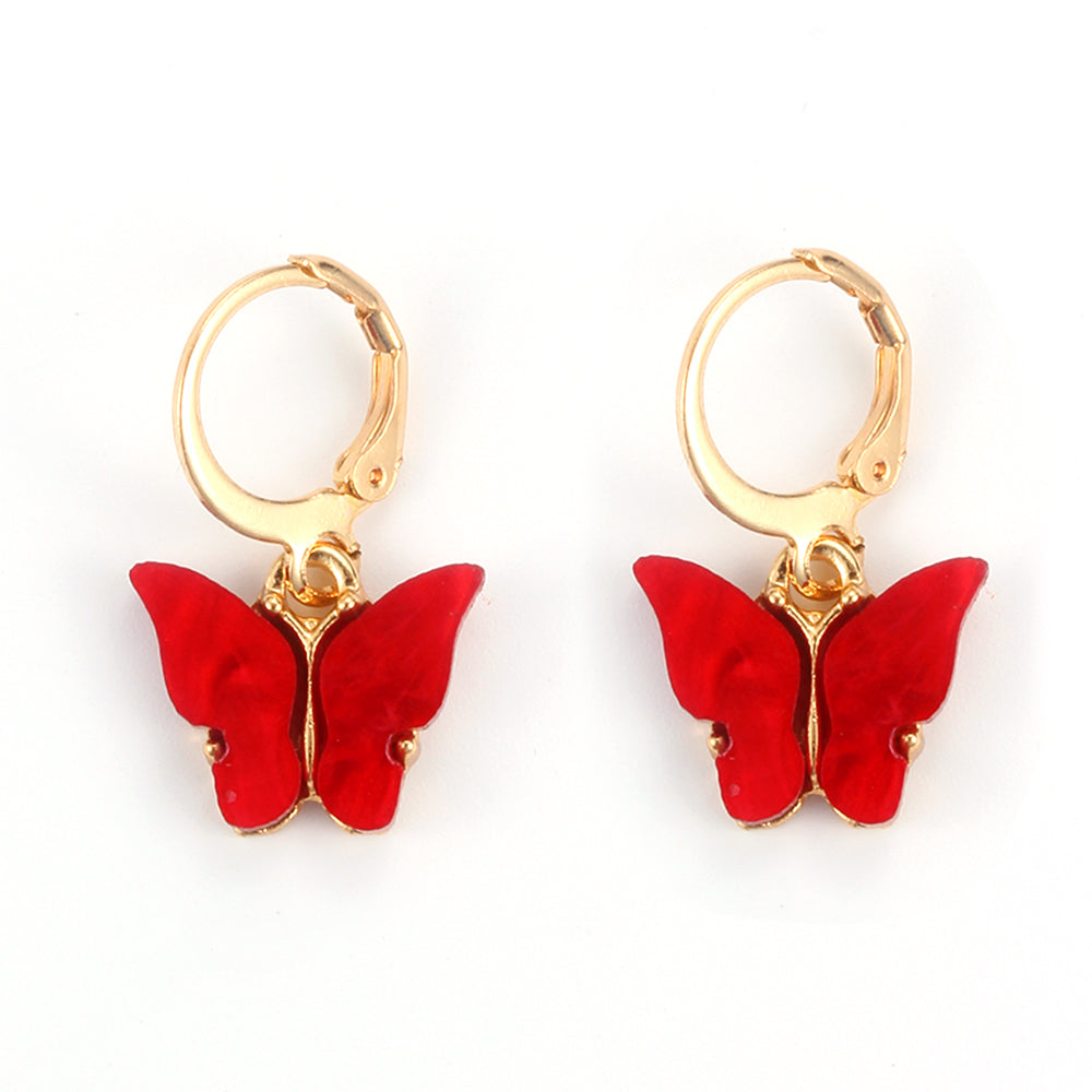 Stunning Gold Butterfly Necklace & Earrings Set