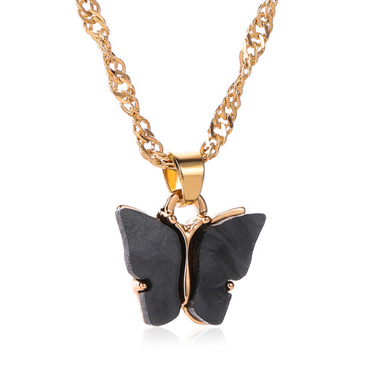 Stunning Gold Tone Butterfly Necklace