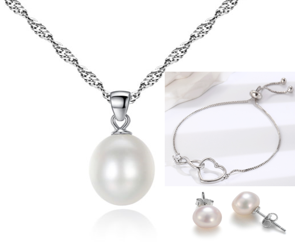 Necklace Bracelet Earrings Tri-Set