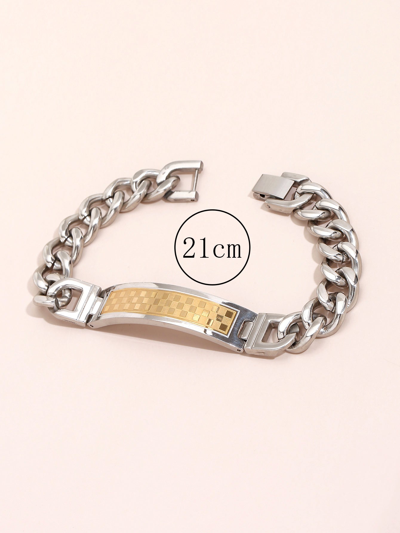 Men Stainless Steel Square Bracelet