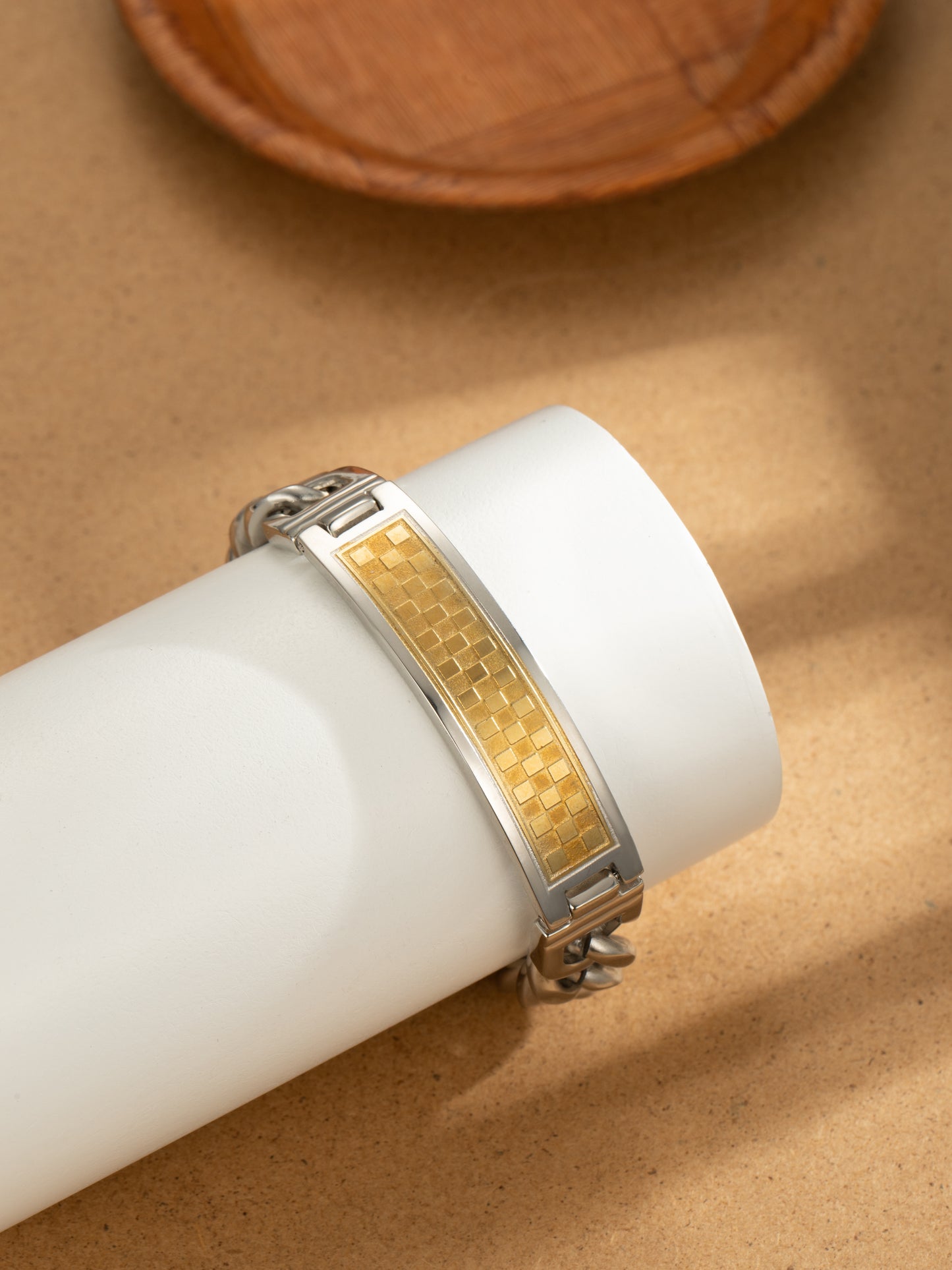 Men Stainless Steel Square Bracelet
