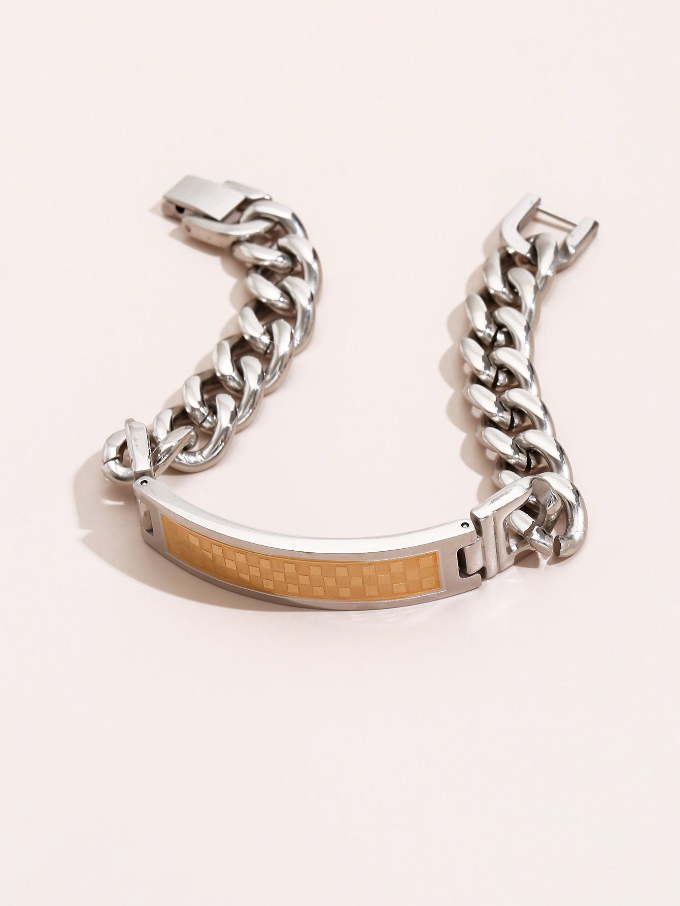 Men Stainless Steel Square Bracelet