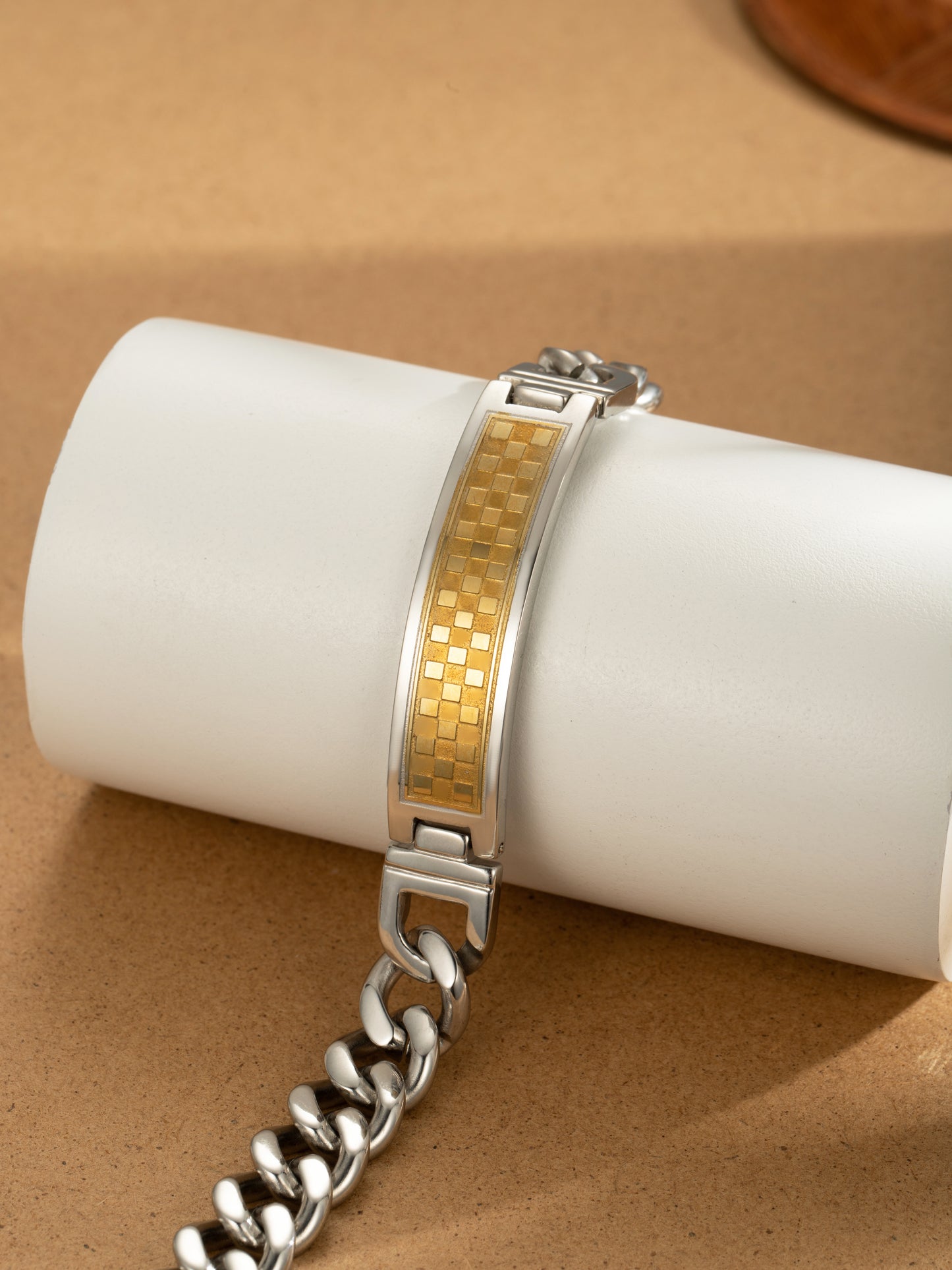 Men Stainless Steel Square Bracelet