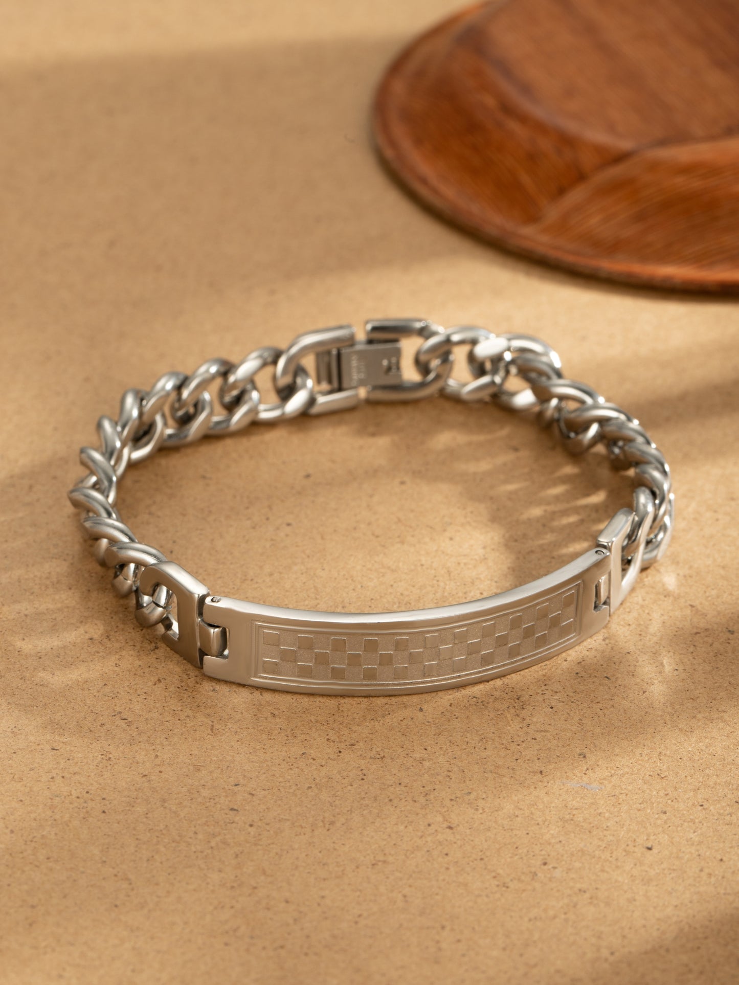 Men Stainless Steel Square Bracelet