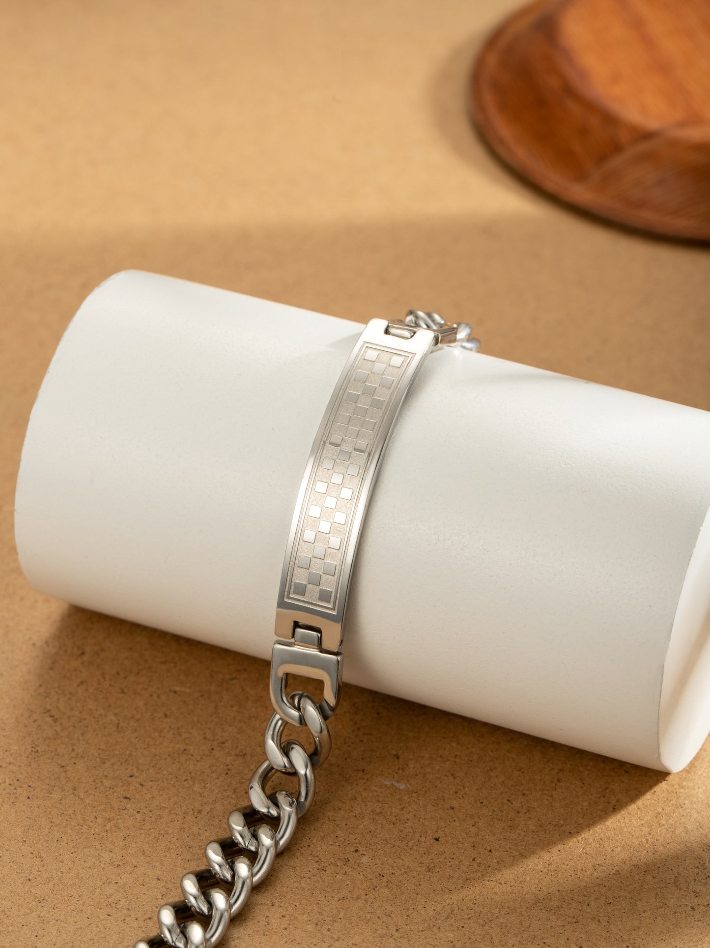 Men Stainless Steel Square Bracelet