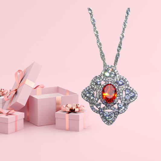 Ruby Radiance Pendant Necklace