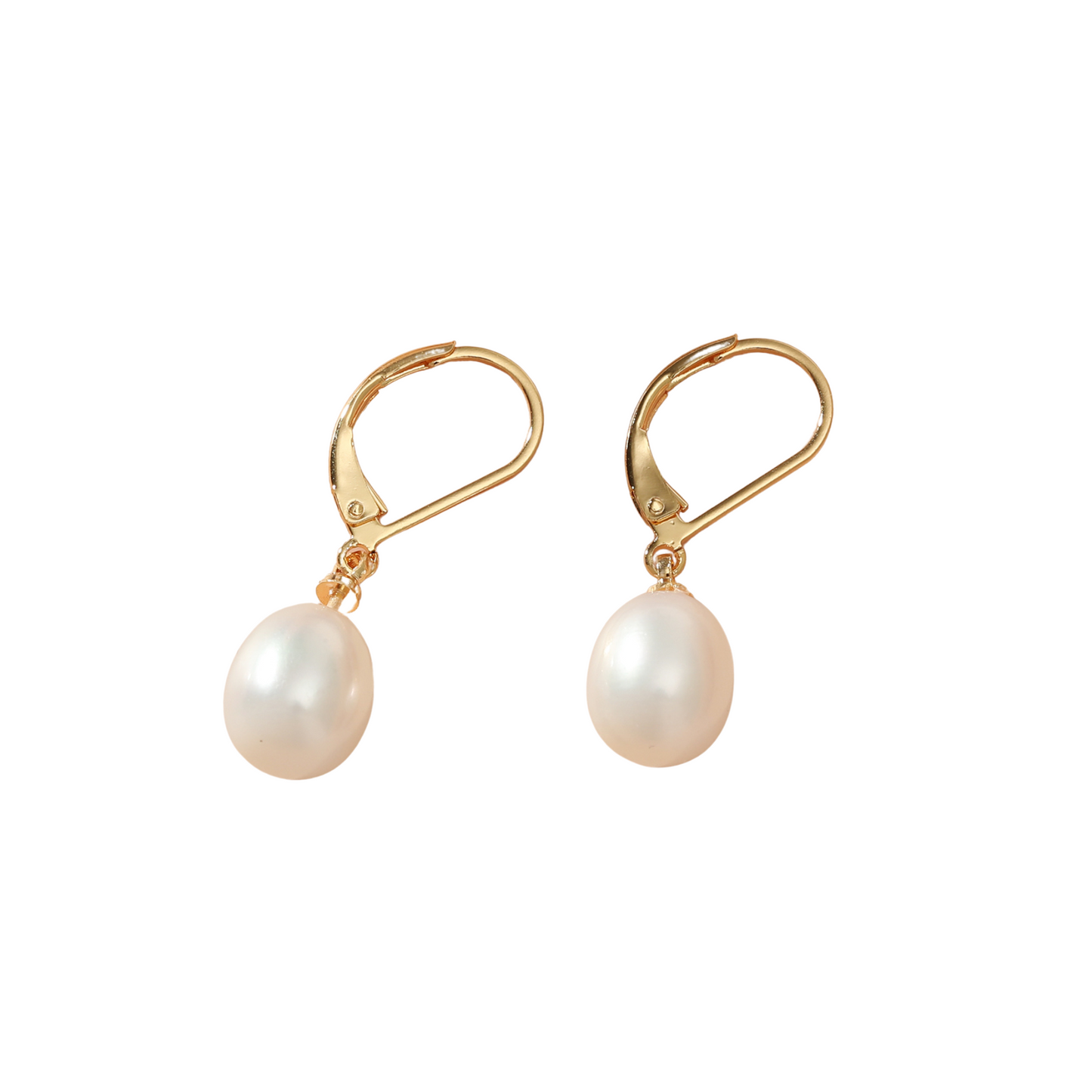White Freshwater Pearl Drop Earrings