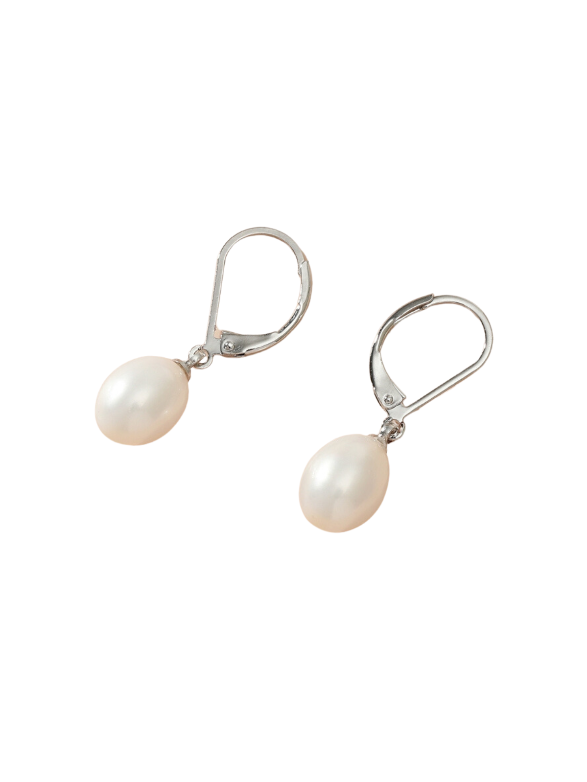 White Freshwater Pearl Drop Earrings