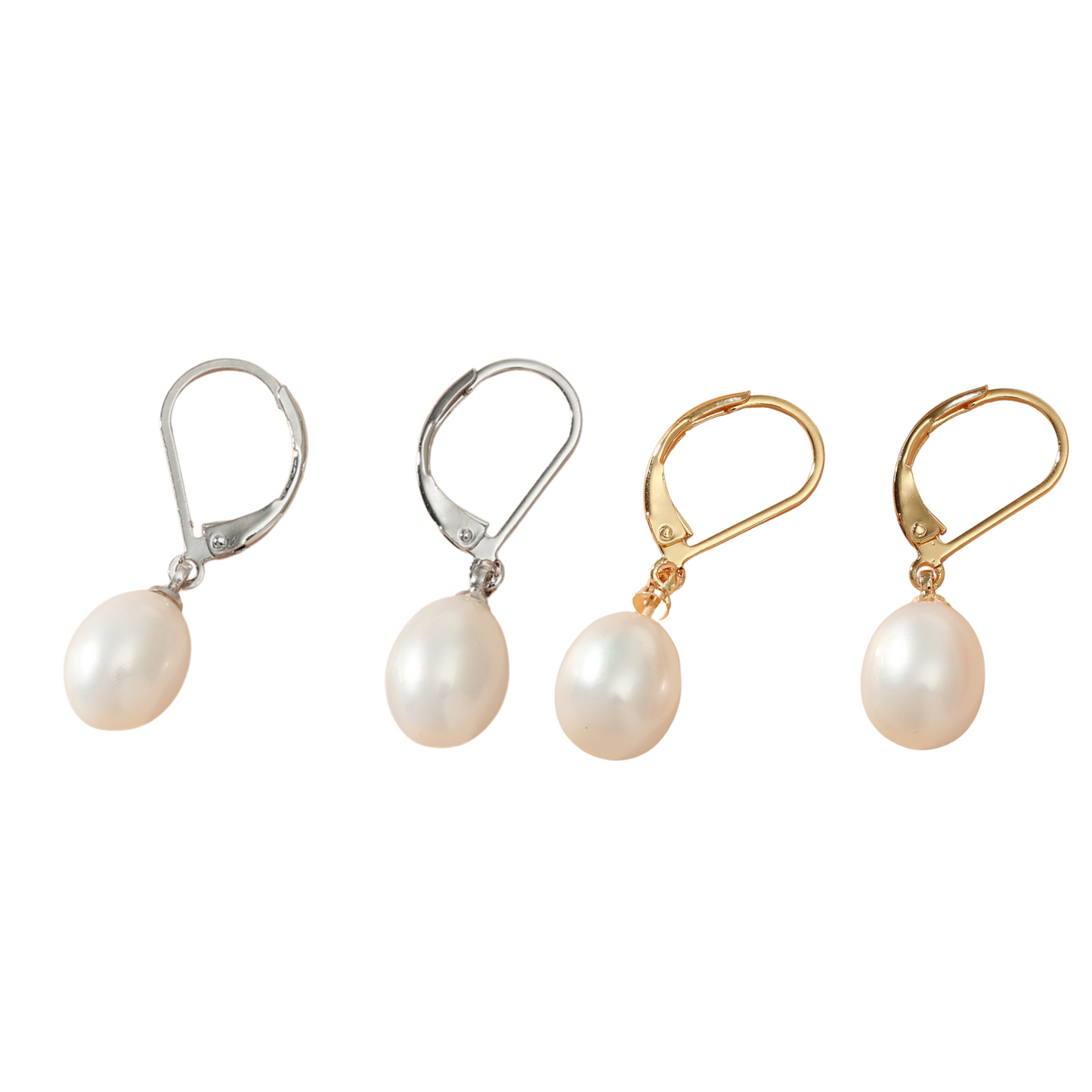 White Freshwater Pearl Drop Earrings