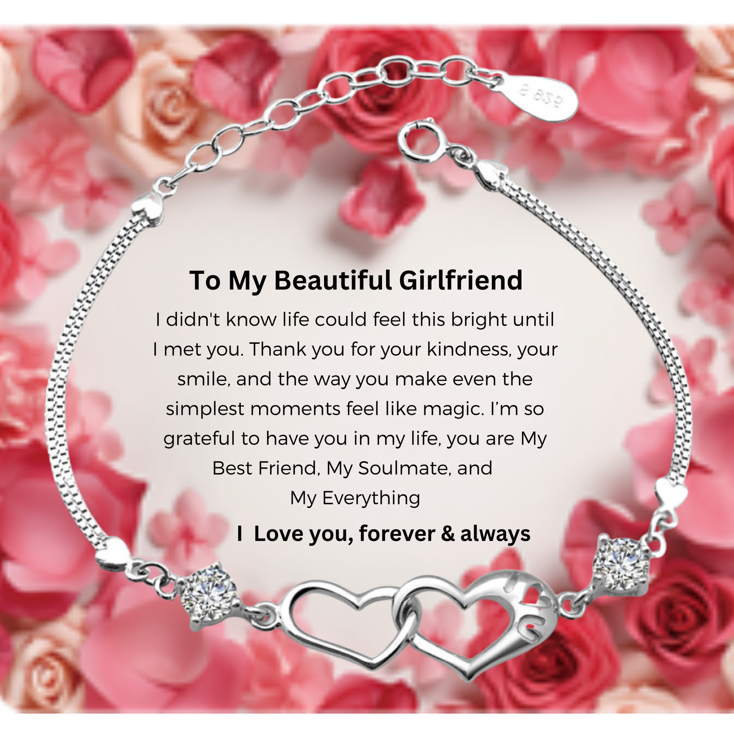 I Love You Bracelet with Message Card For Girlfriend Valentine's Day Gift