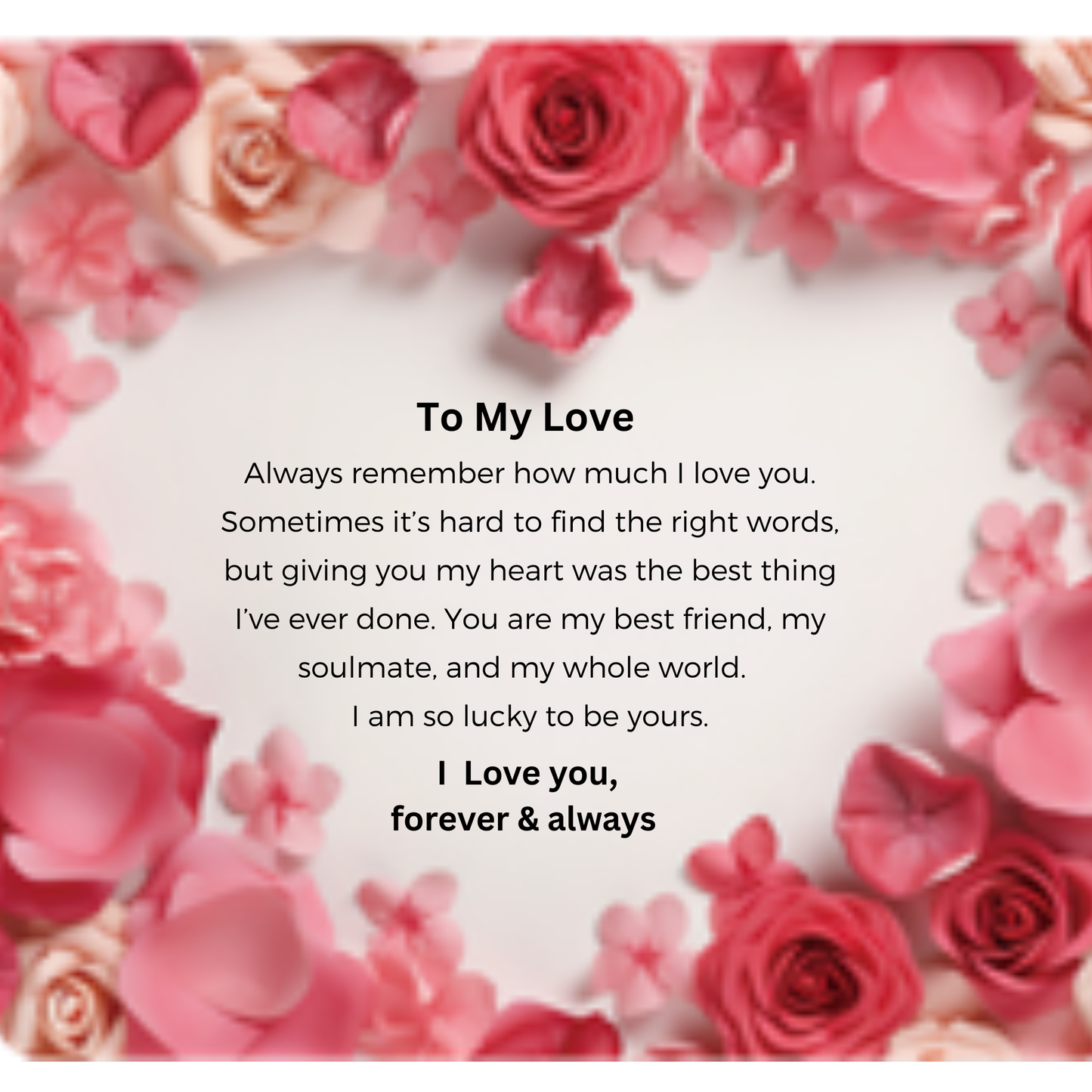 The "Eternal Radiance"Set With Message Card For My Love Valentine's Day Gift