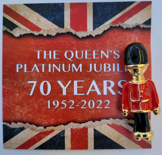 Royal Guards Gold-tone Brooch for the Queen’s Platinum Jubilee