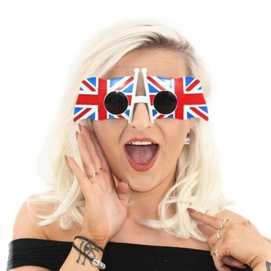 Dual Union Jack Flag Novelty Sunglasses for Platinum Jubilee