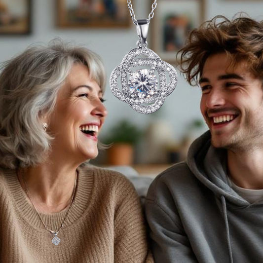 To My Mum Interlocking Love Knot Pendant Necklace with Message Card