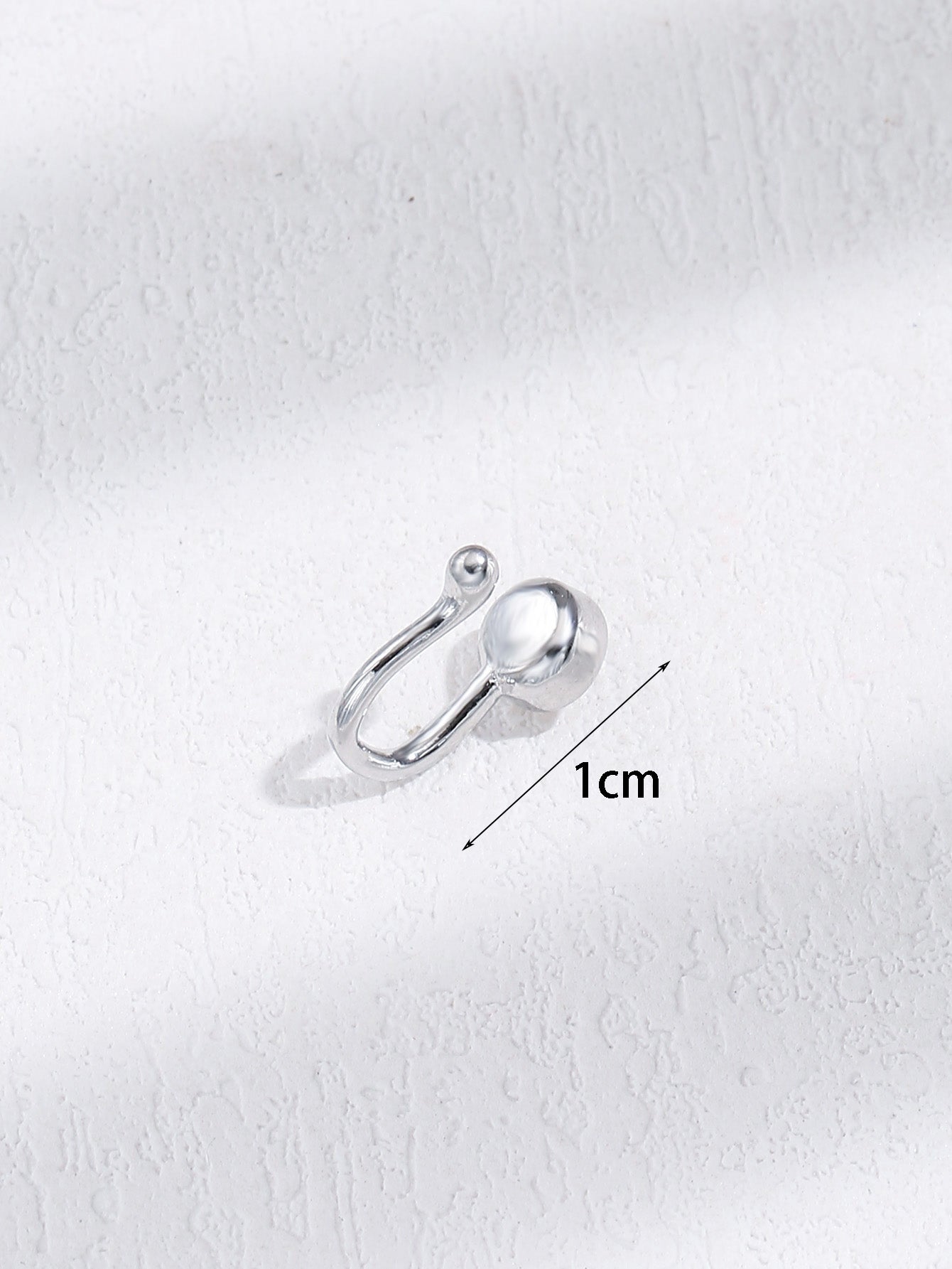 White Stone Gemstone Nose Clip Body Jewellery