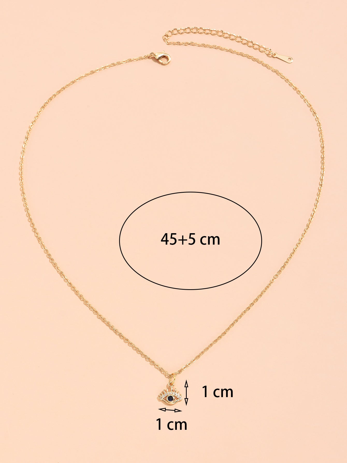 Sapphire Blue Crystal Evil Eye Gold Tone Pendant Necklace