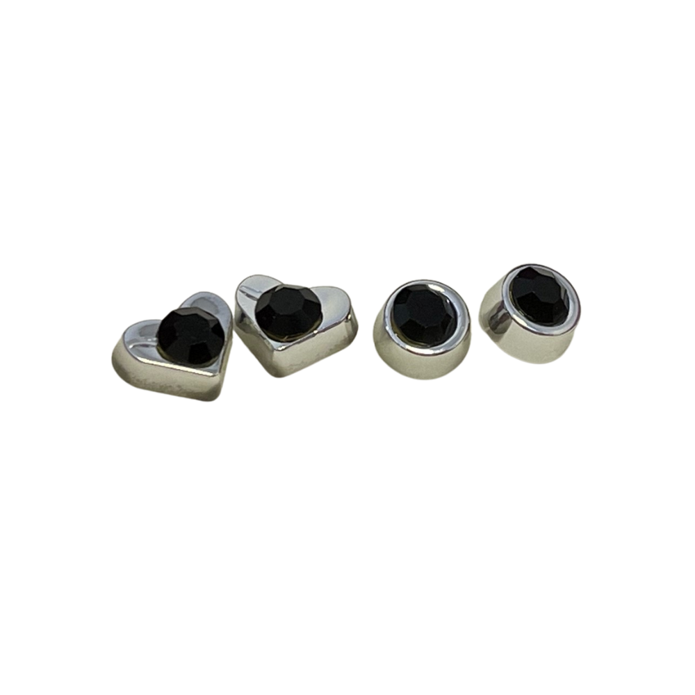 Set of 2 Pairs Nylon Posts Plastic Posts Crystal Stud Hypoallergenic Earrings