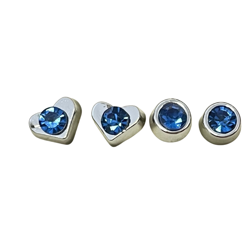 Set of 2 Pairs Nylon Posts Plastic Posts Crystal Stud Hypoallergenic Earrings
