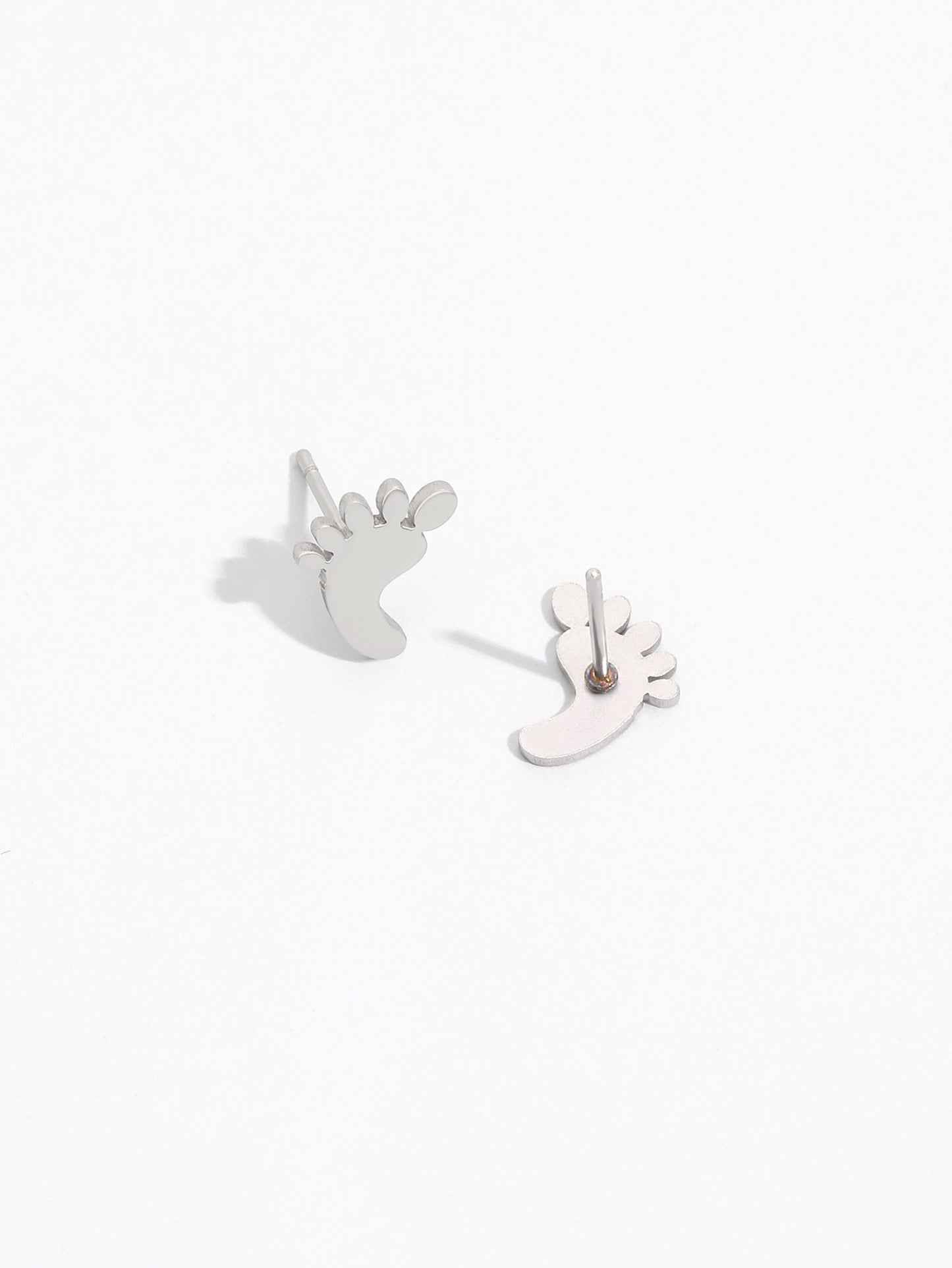 Stainless Steel Baby Foot Stud Earrings