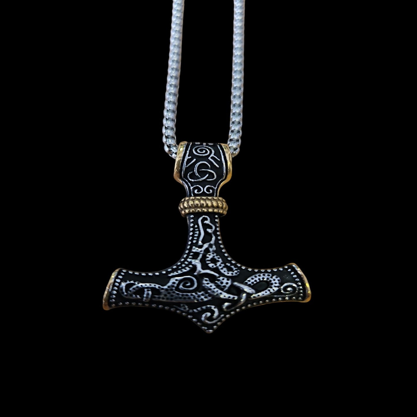 Men's Thor Hammer Stainless Steel Pendant Necklace