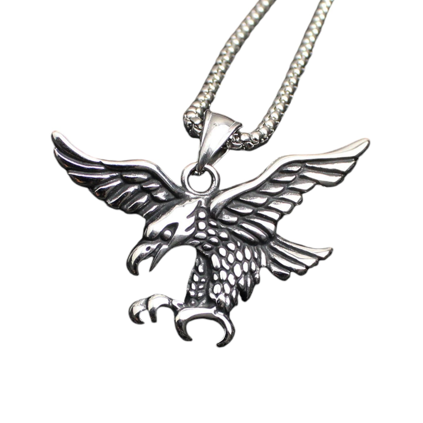 Men's Flying Eagle Stainless Steel Pendant Necklace
