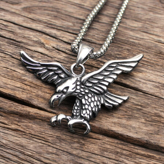 Men's Flying Eagle Stainless Steel Pendant Necklace