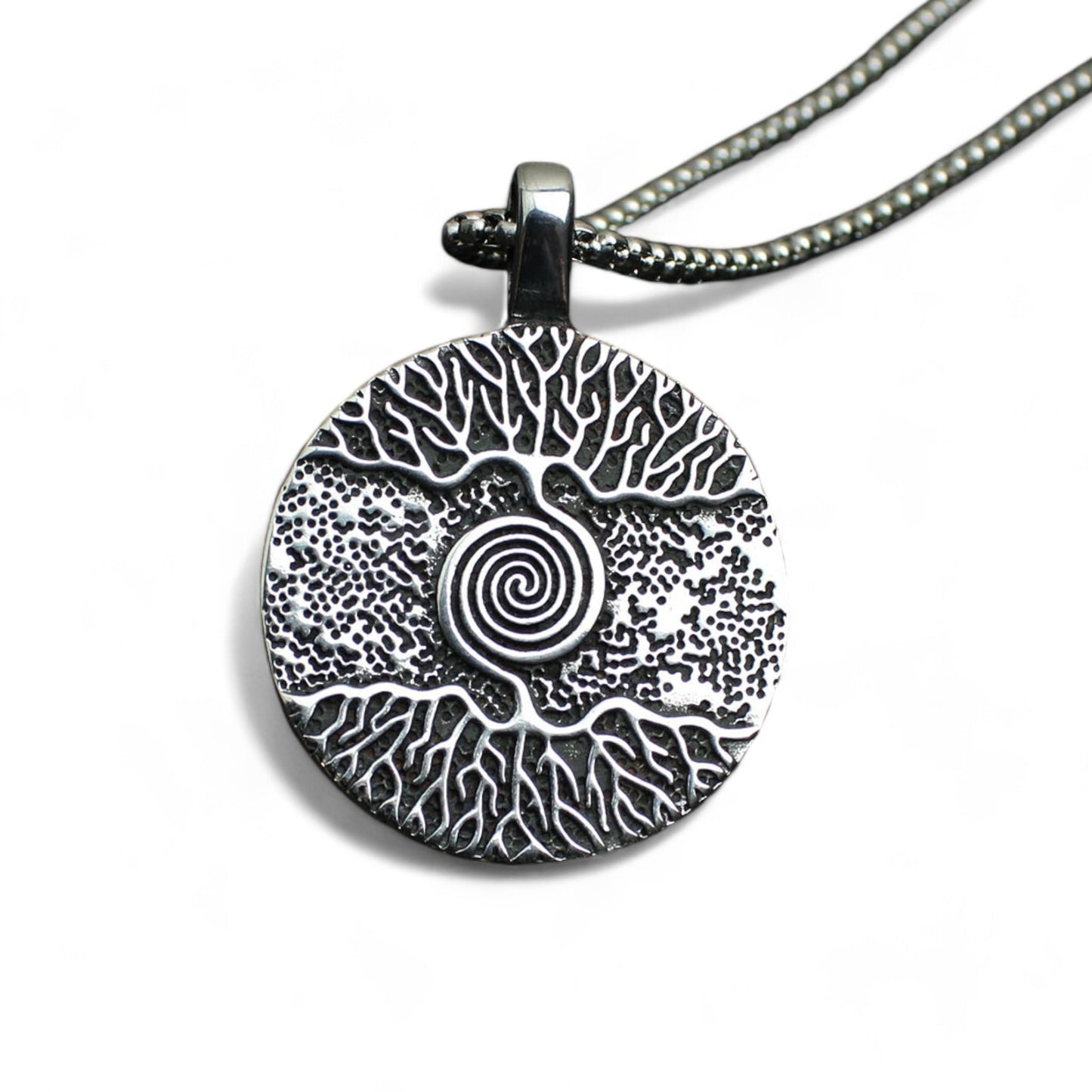 Men's Tree of Life Anchor Eagle Devil Eye Skeleton Stainless Steel Necklaces