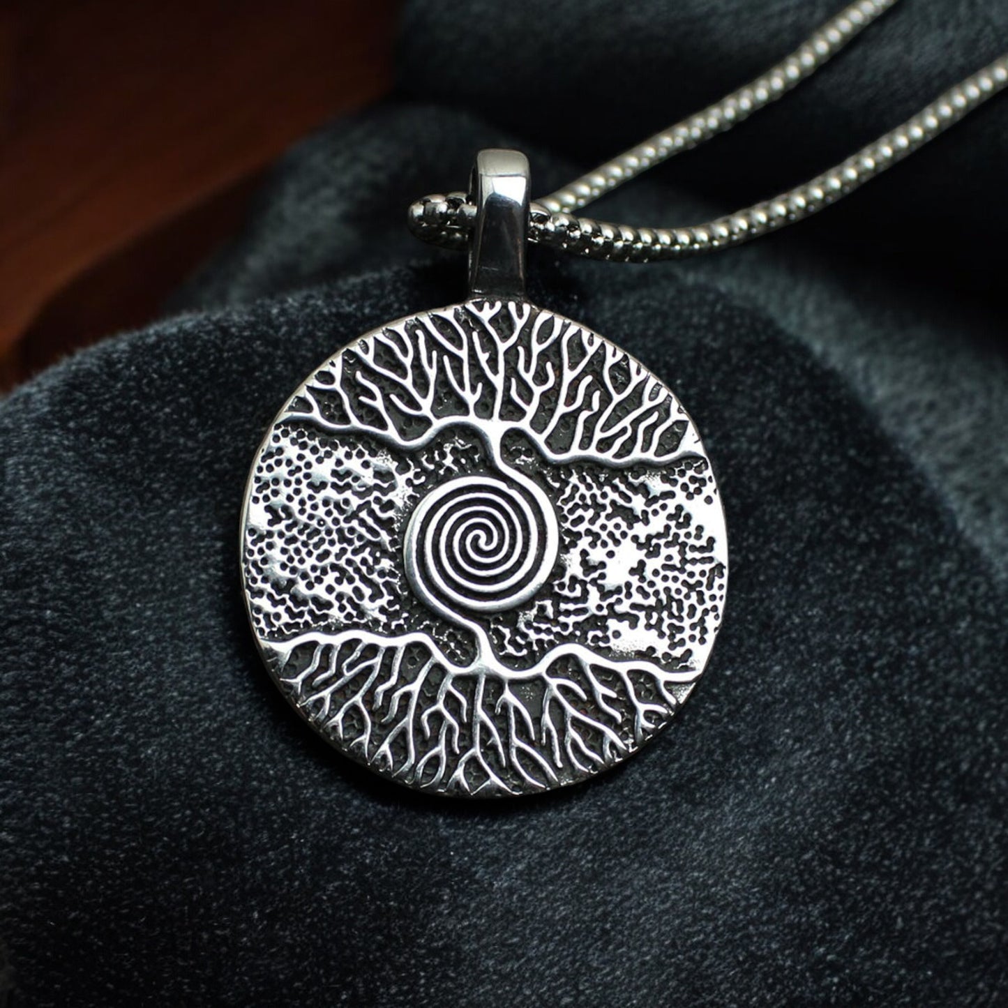 316L Stainless Steel Tree of Life Necklace for Brother with Personalised Message