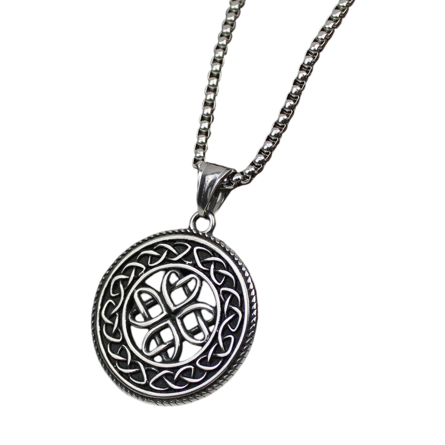 Men's Trinity Celtic Knot Stainless Steel Pendant Necklace