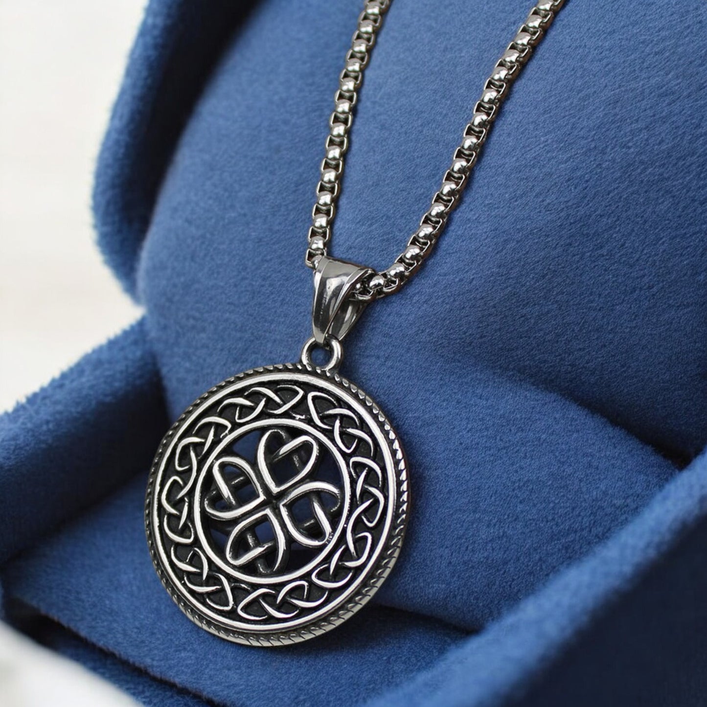 Men's Trinity Celtic Knot Stainless Steel Pendant Necklace
