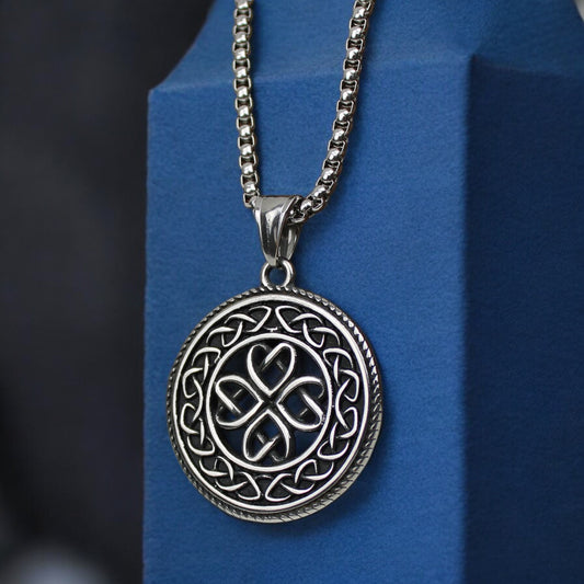 Men's Trinity Celtic Knot Stainless Steel Pendant Necklace