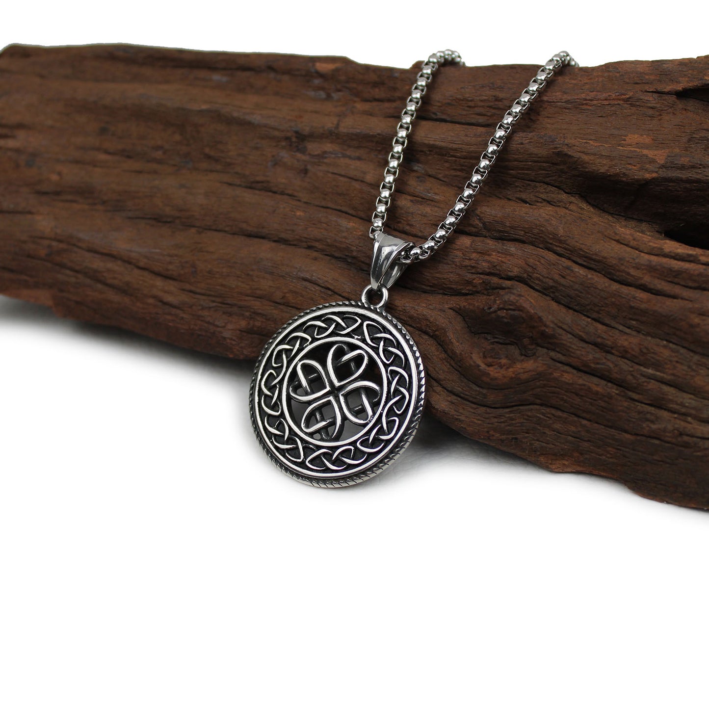 Men's Trinity Celtic Knot Stainless Steel Pendant Necklace