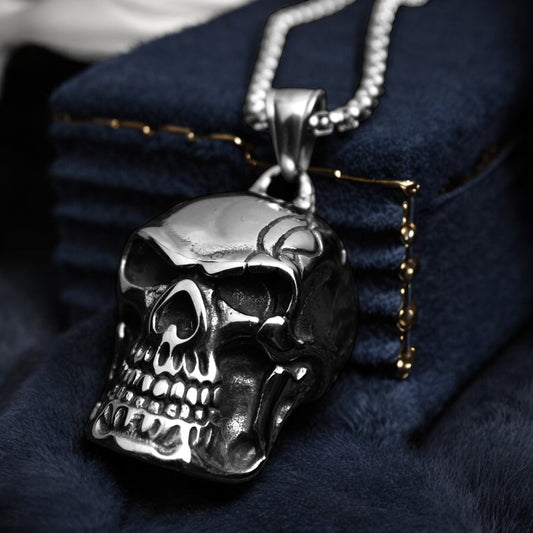 Men's 3D Skull Skeleton Stainless Steel Pendant Necklace