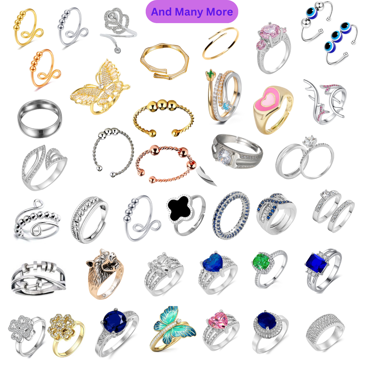 Mystery Jewellery 5PC Gifts for Women Necklace Earrings Rings Bracelets Mixed Sets