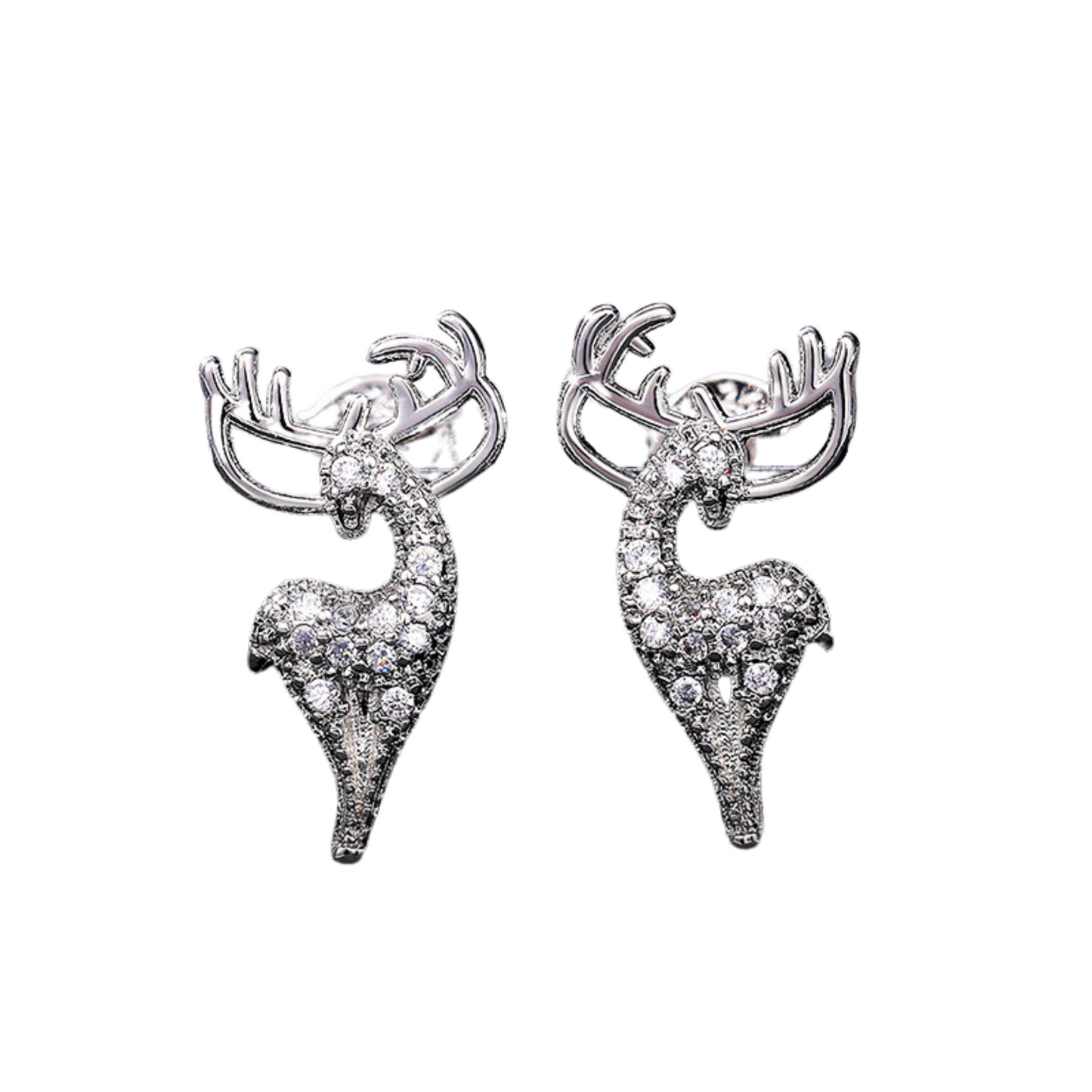 Beautiful Shinny Women Reindeer Stud Earrings