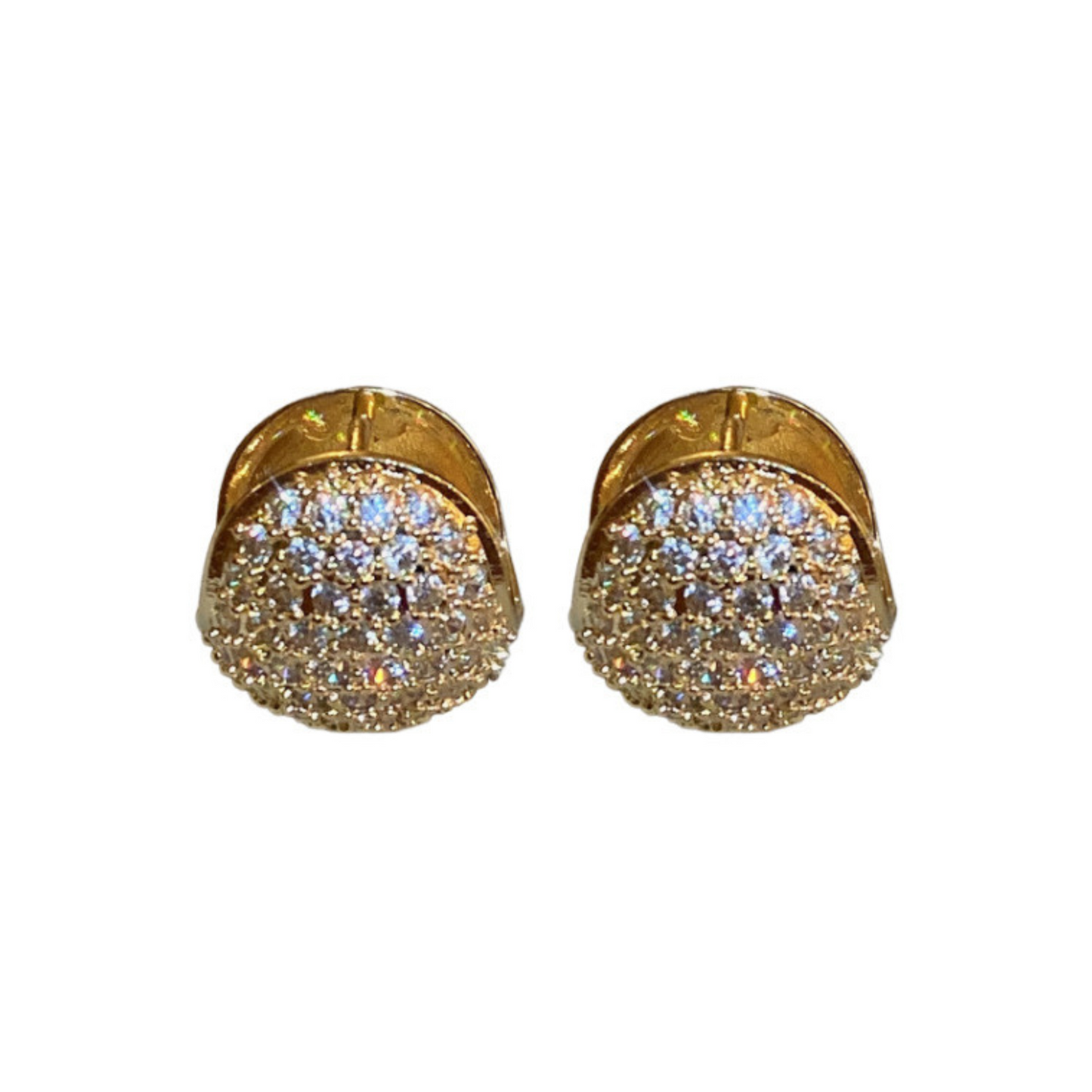 Women Fashion Hoop Shinny Crystal Earrings