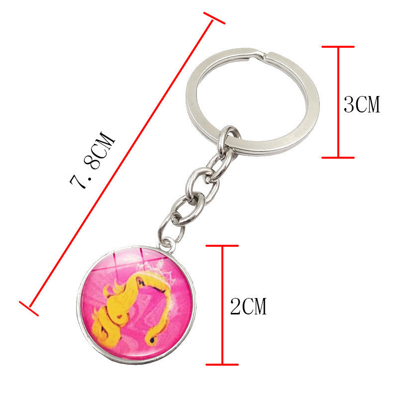 Wicked Inspired Magical Witch Spinning Keychain Key Ring