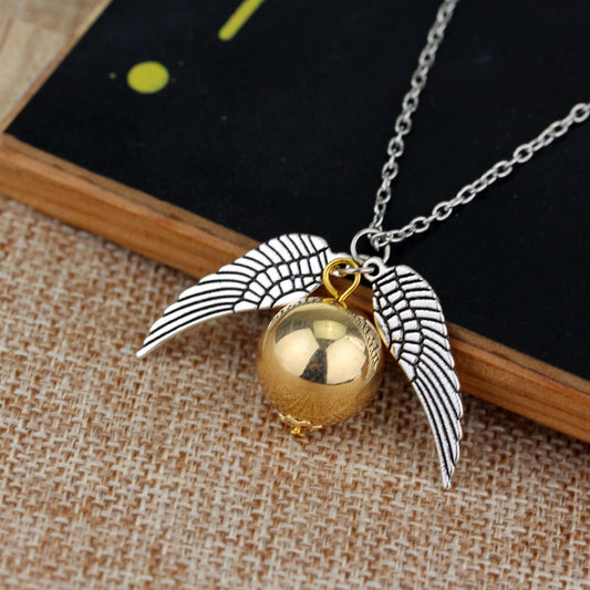 Harry Potter-inspired Golden Snitch Seeker Dark Mark Sorting Hat Wisdom Necklace