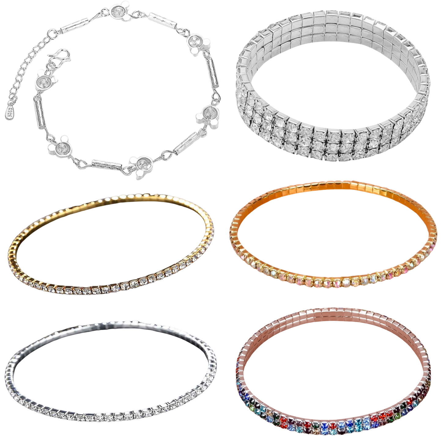 Sparkling Crystal Zirconia Anklets Selections