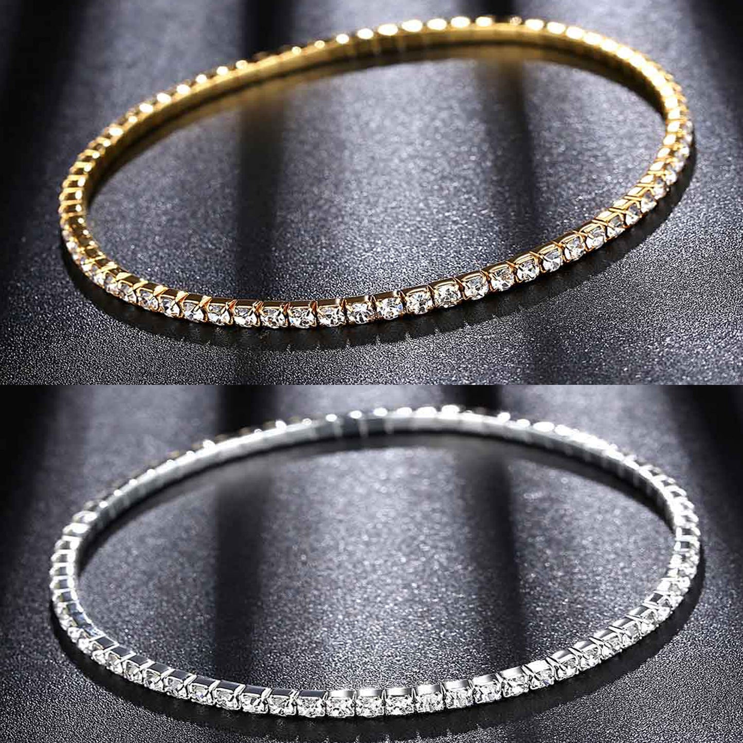 Sparkling Crystal Zirconia Anklets