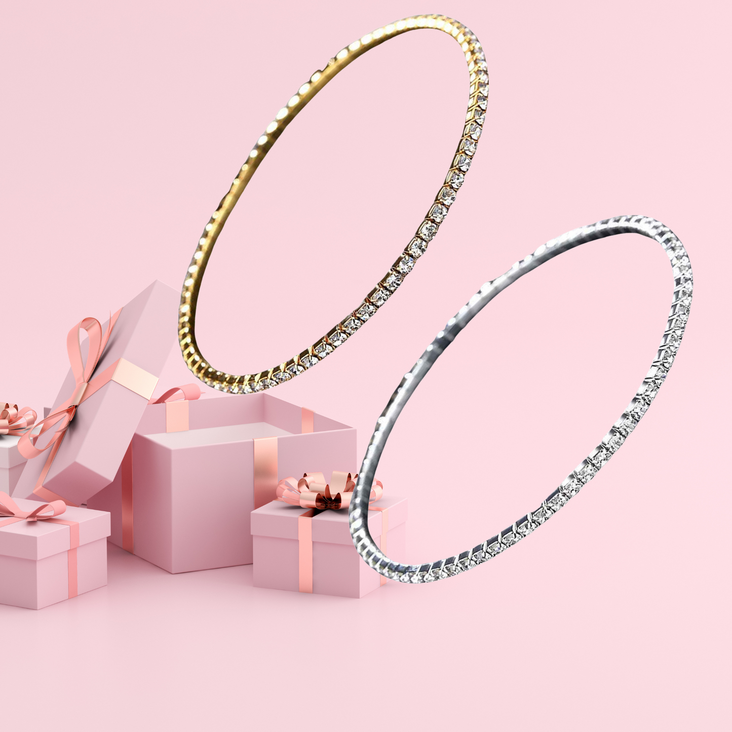 Sparkling Crystal Zirconia Anklets