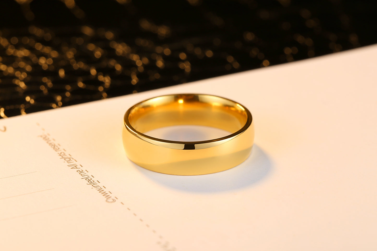 Men’s 24K Gold and Silver Plated Band Wedding Ring