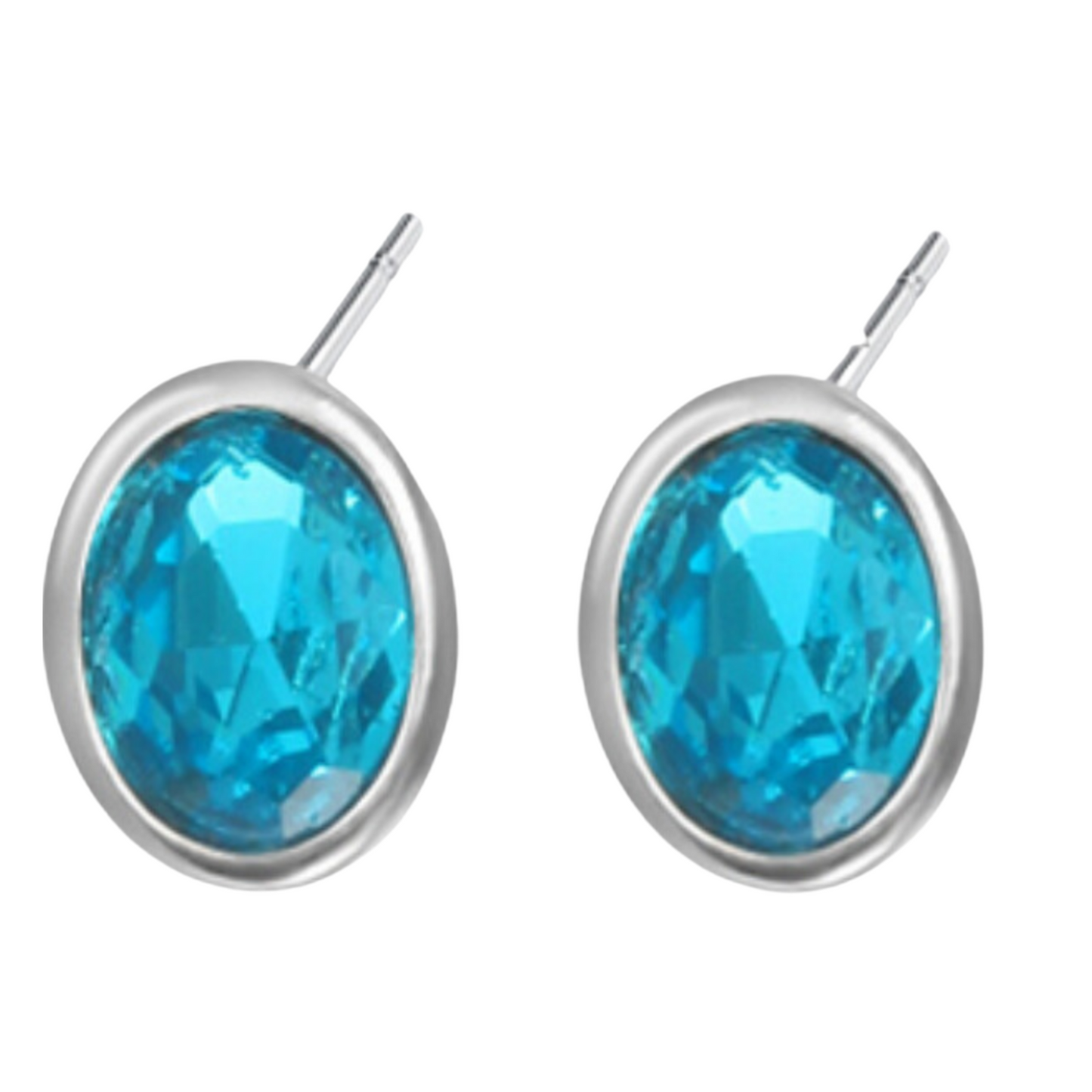 Sterling Silver AquaGlow Pendant Necklace & Earrings Set