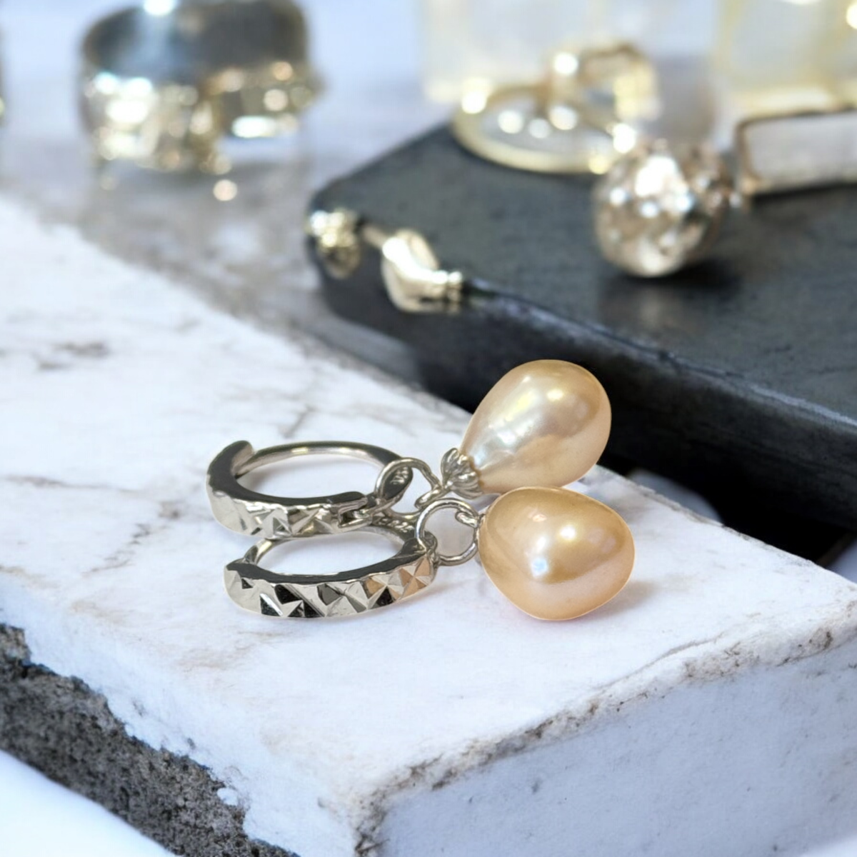 Sterling Silver Freshwater Pearl Drop Earrings