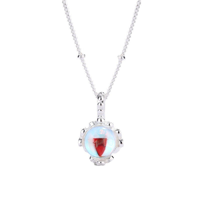 Sterling Silver Moonstone Pendant Necklace