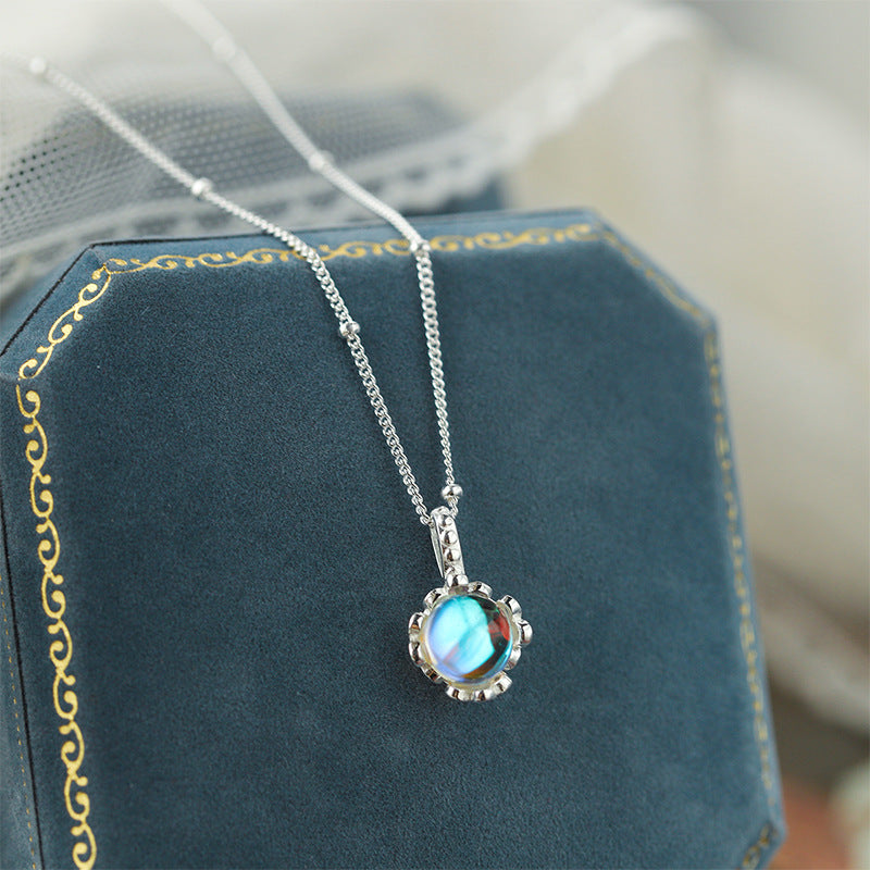 Sterling Silver Moonstone Pendant Necklace