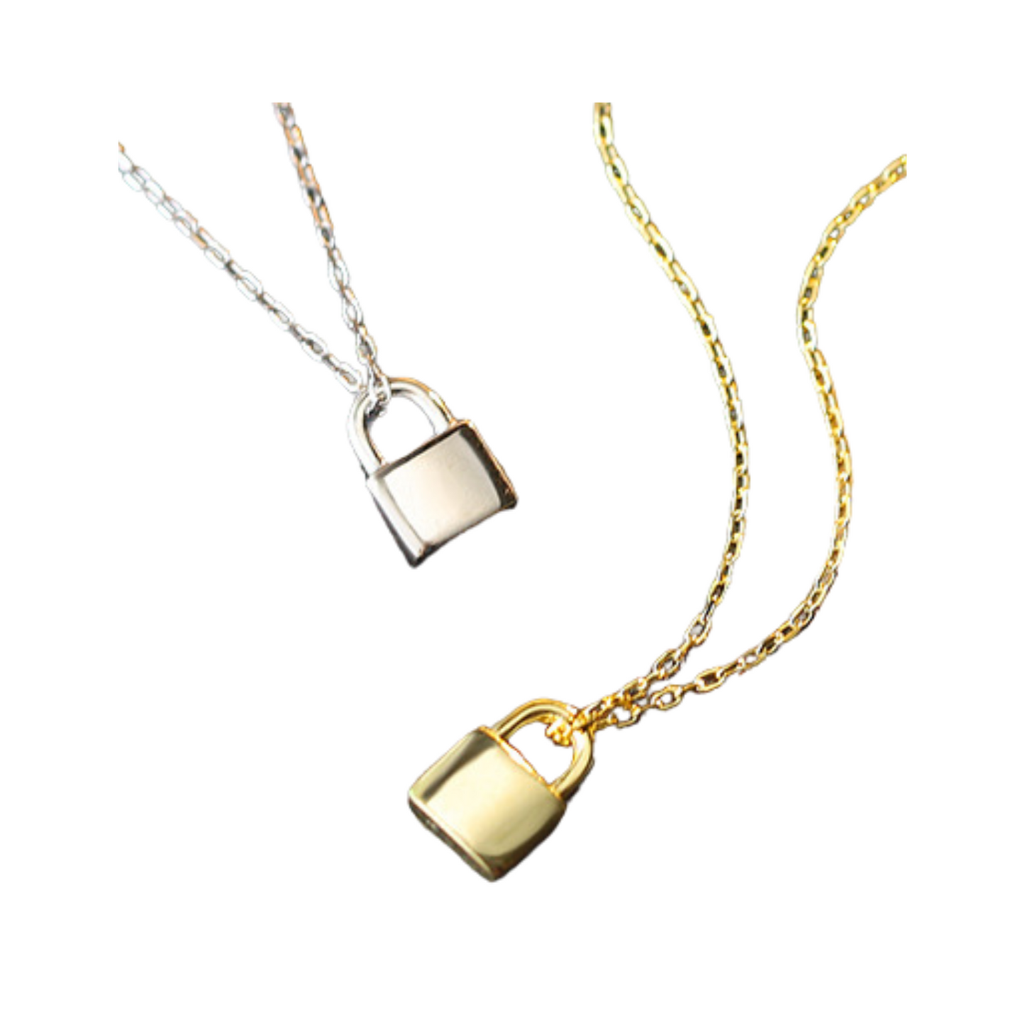S925 Sterling Silver Dainty Lock Pendant Necklace