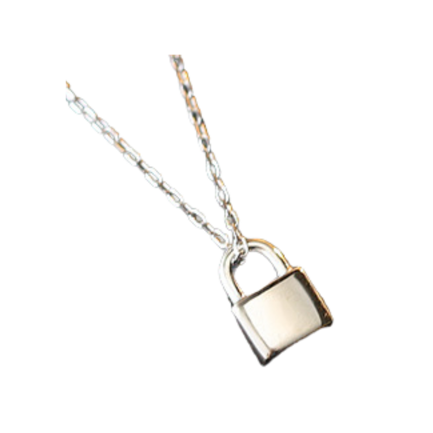 S925 Sterling Silver Dainty Lock Pendant Necklace