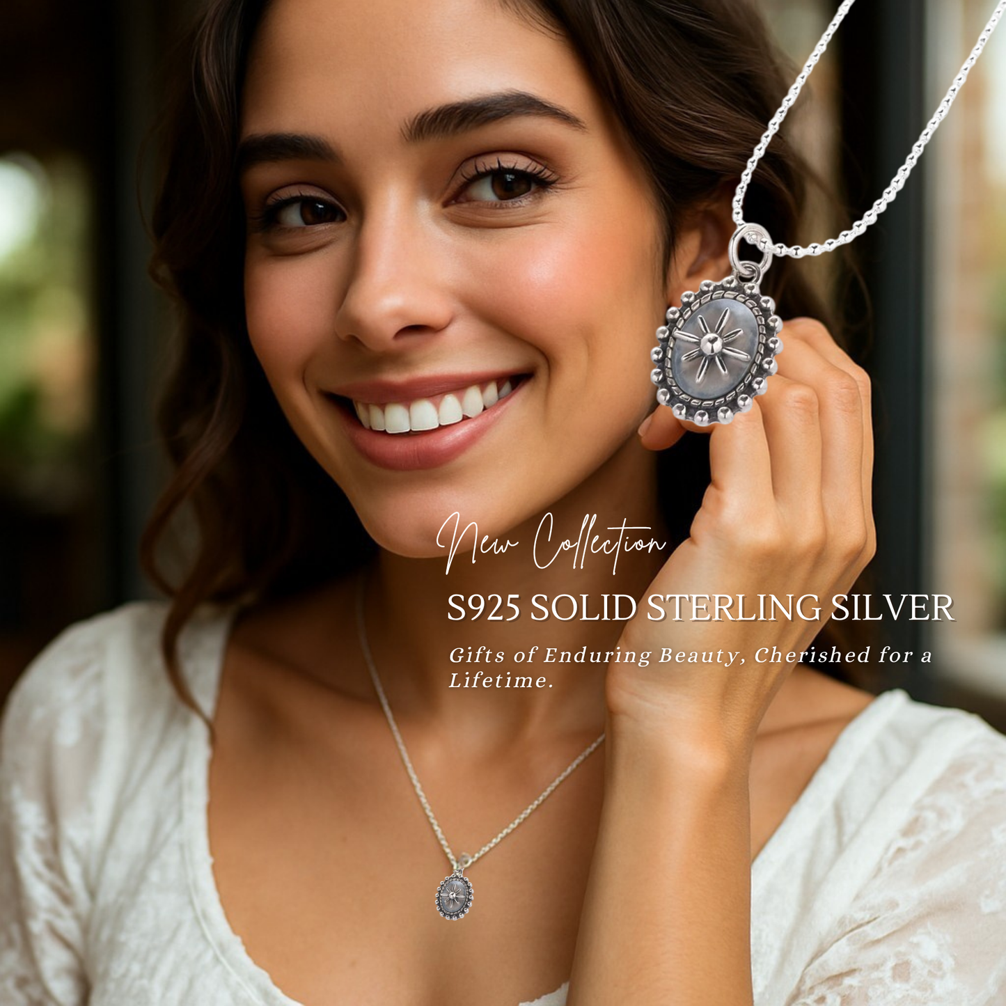 S925 Sterling Silver Guiding Star Amulet Necklace
