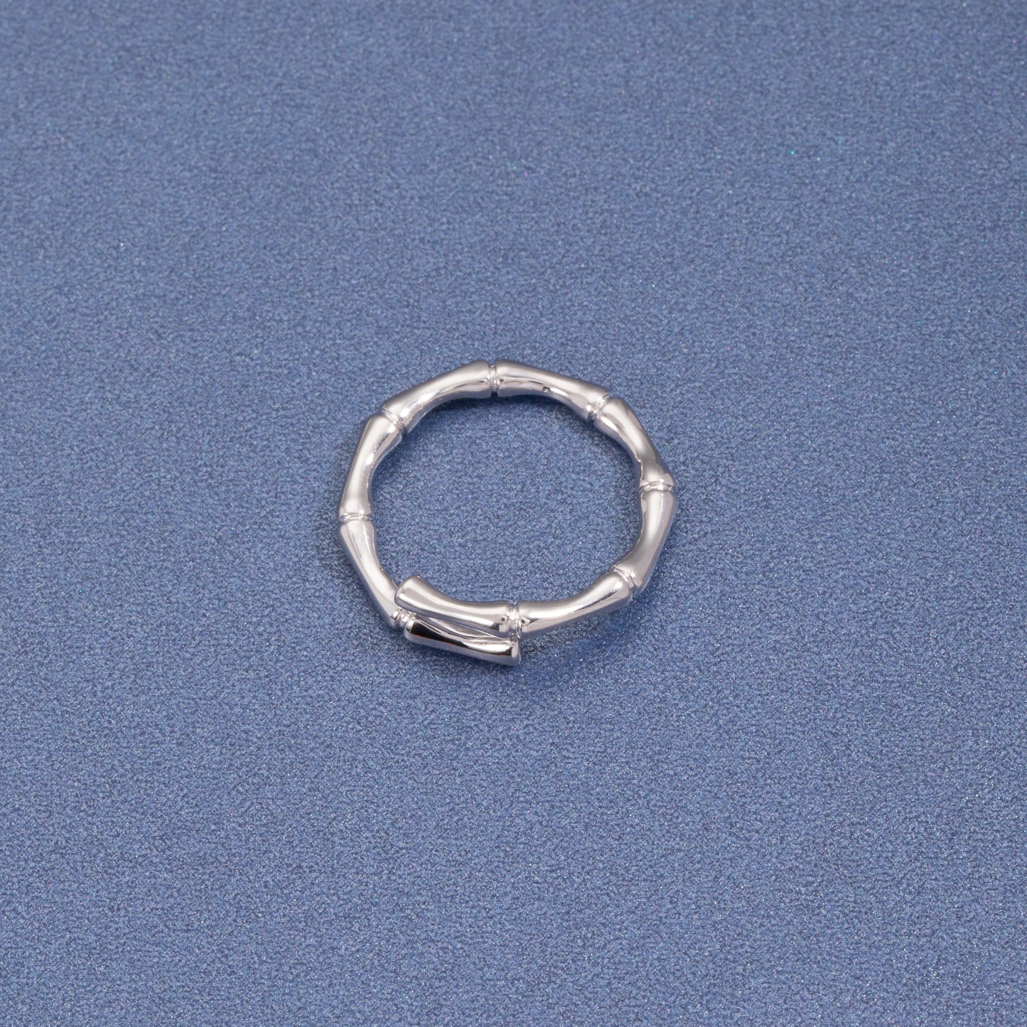 Sterling Silver Bamboo Open Adjustable Ring
